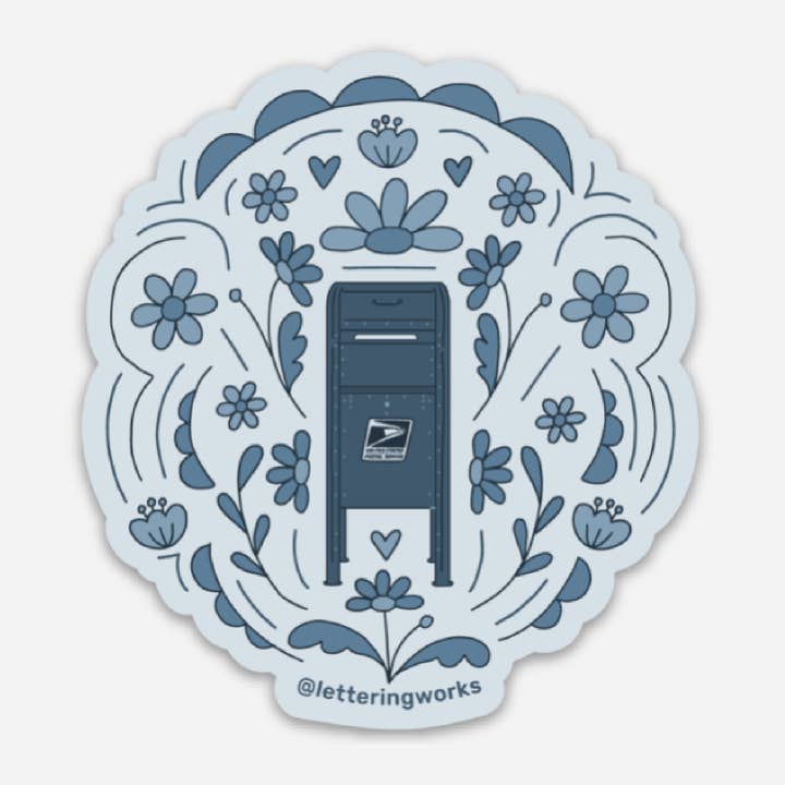 Happy Mail(Box) US Postal Service Vinyl Sticker for wholesale by Lettering Works