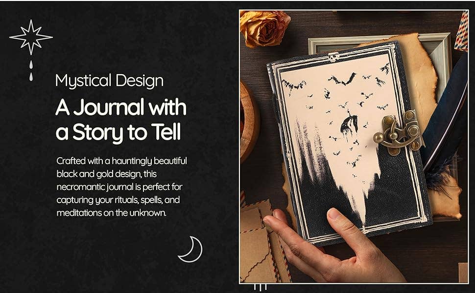 Tuzech Leather – wholesale Journal och dagbok – TUZECH läderklätt anteckningsbok med grimoirestil och ojämna kanter för män och kvinnor115