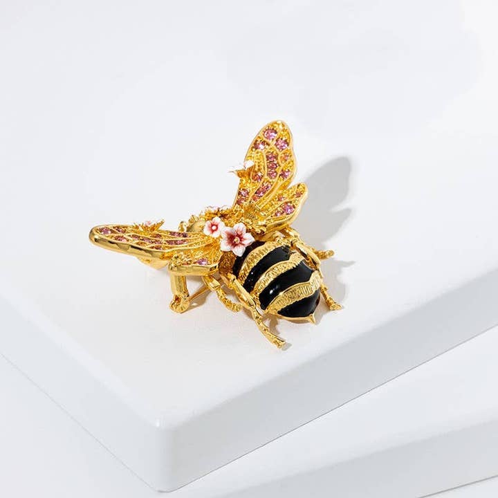 Exsito - Wholesale Brooch - Spilla ape smaltata fatta a mano3