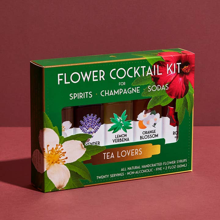 Floral Elixir Co. - Wholesale Cocktailmix/siroop - Cocktailset voor theeliefhebbers. 5-pack bloemensiropen.2