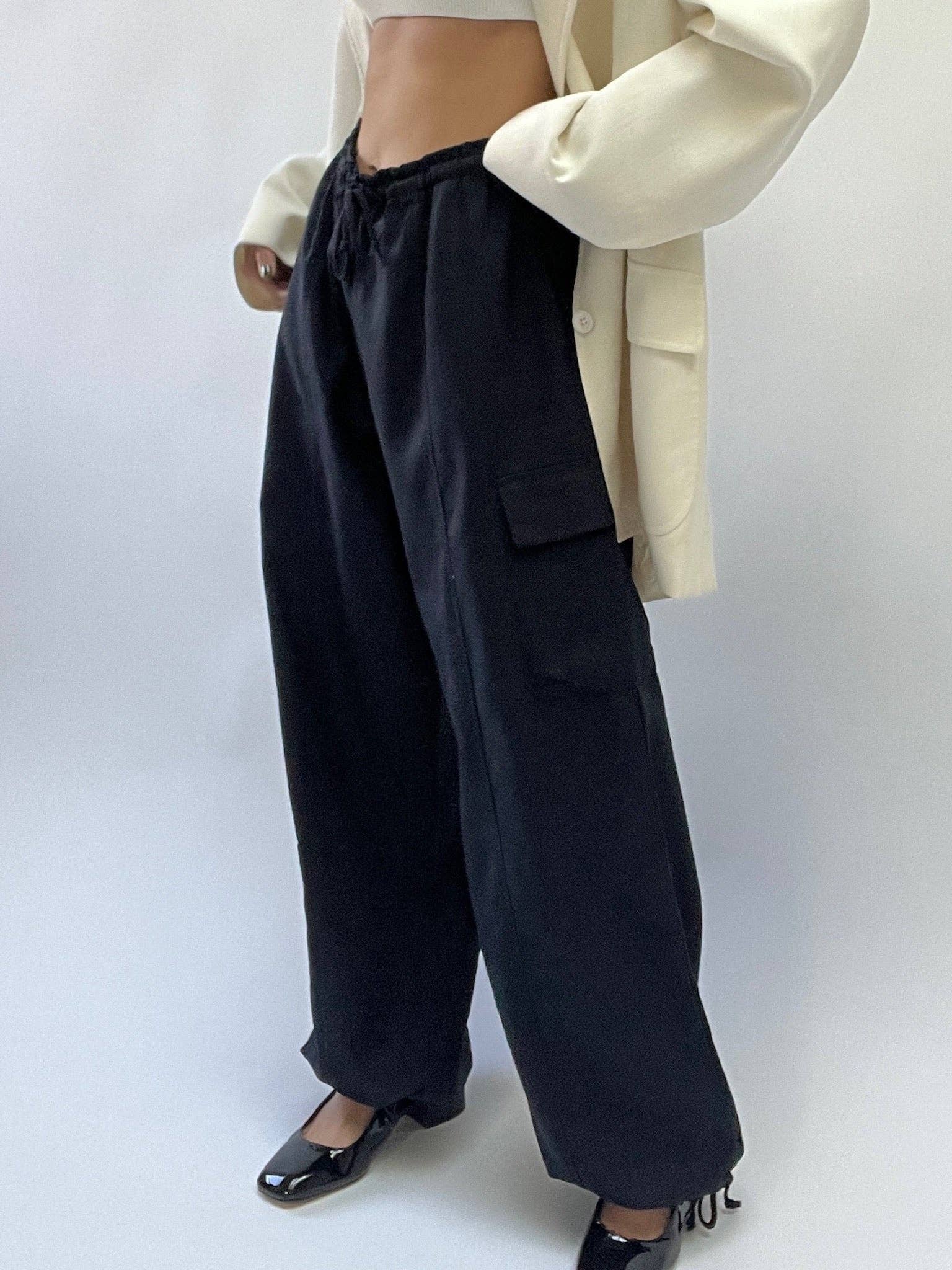 Na Nin - Vente Pantalon – femme - Pantalon cargo en toile de soie Cooper12