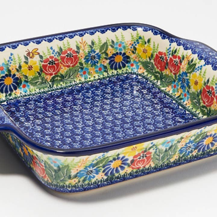 Lidia's Polish Pottery, Inc. - Wholesale Baking Dish - Polish Pottery 9x9 Square Baker2