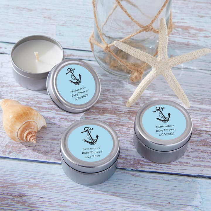 Kate Aspen – wholesale Party gift – Travel Candle Tin Party Favors (Stickers not included)