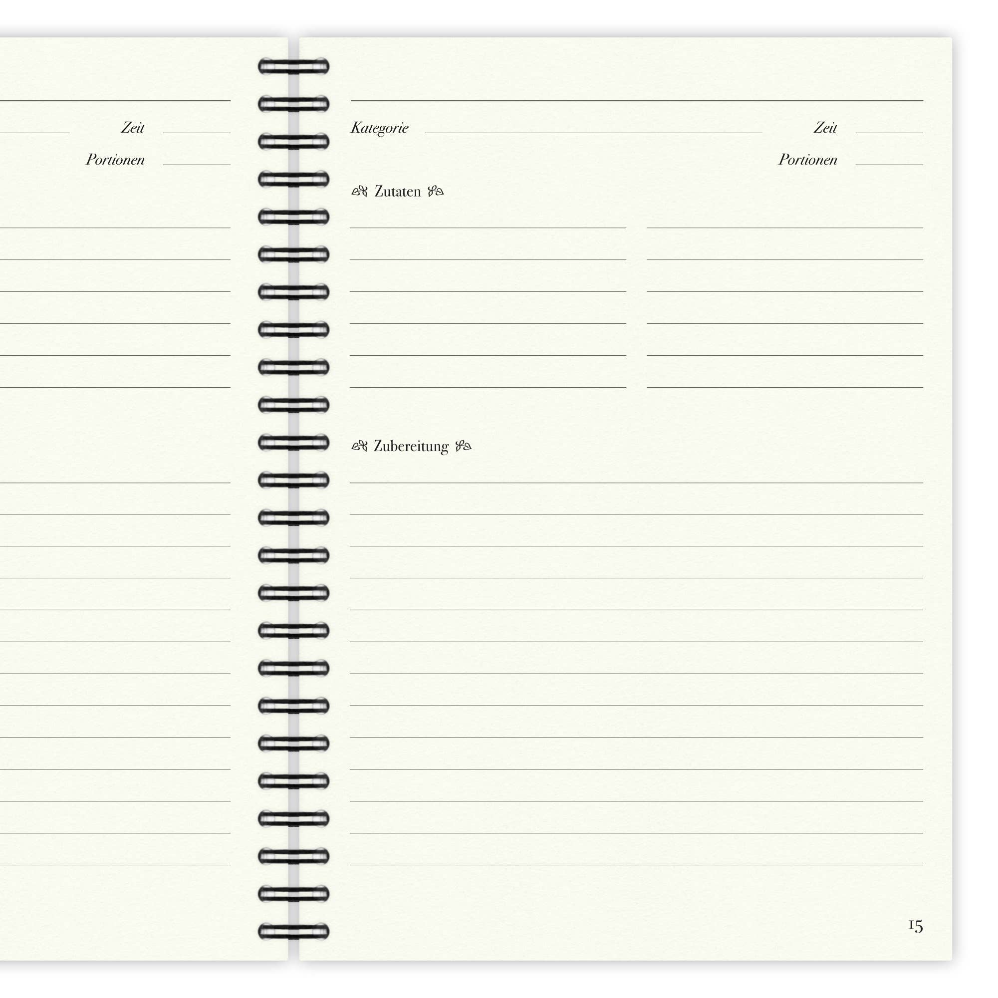 etmamu - Wholesale Recipe Card - Nature Pattern Recipe Book No. 24