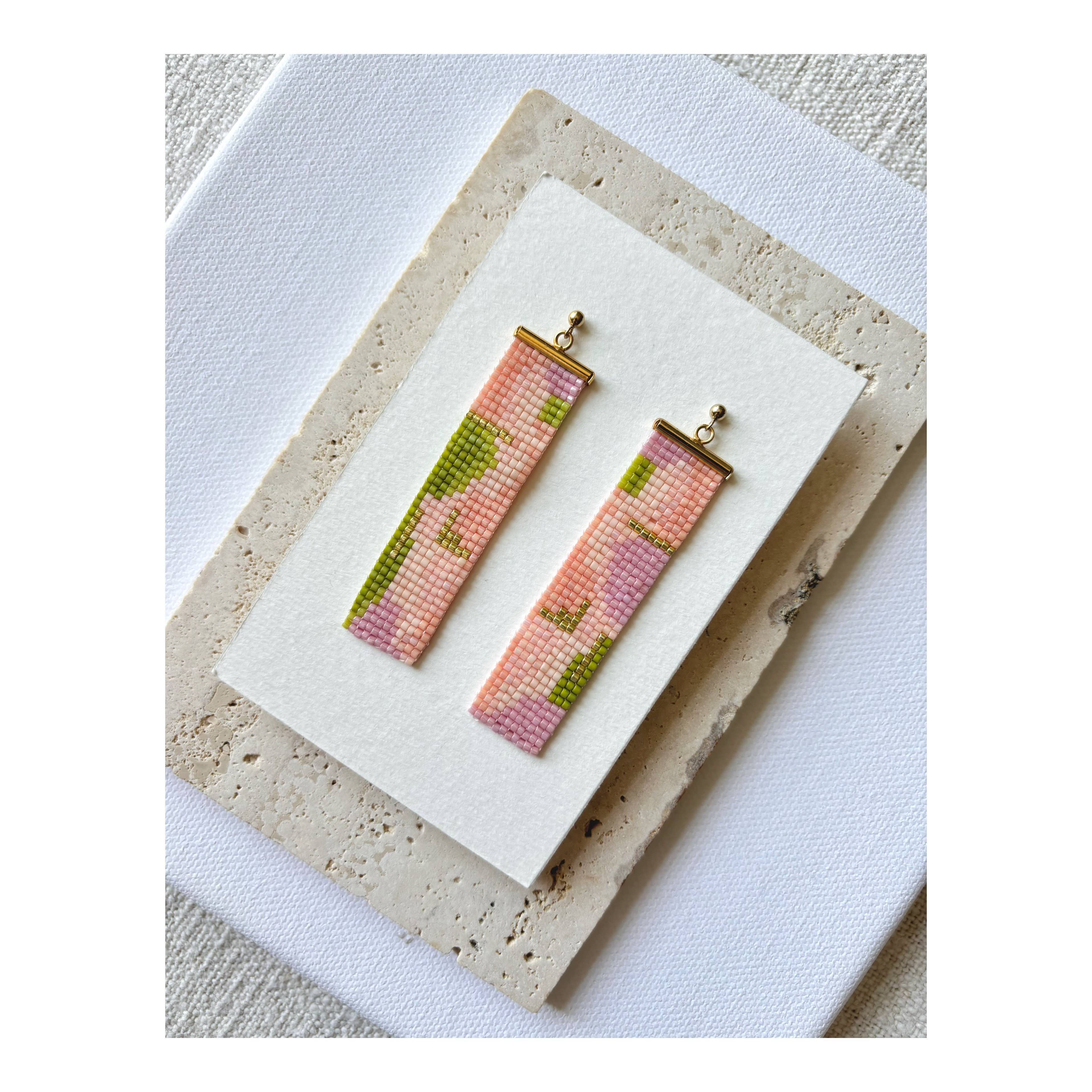 böje - Venta al por mayor Pendientes colgantes - Pendientes tejidos a mano con cuentas de vidrio3