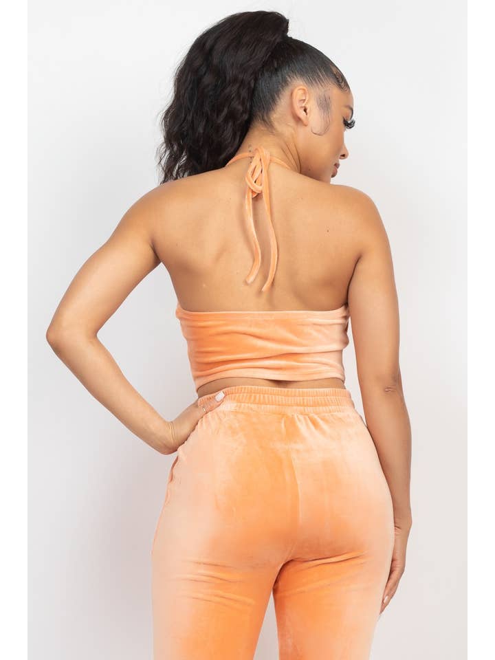 Boswell - Wholesale Top & Pant Set (NOT Loungewear) - Women's - COWL NECK HALTER TOP AND JOGGER SETS