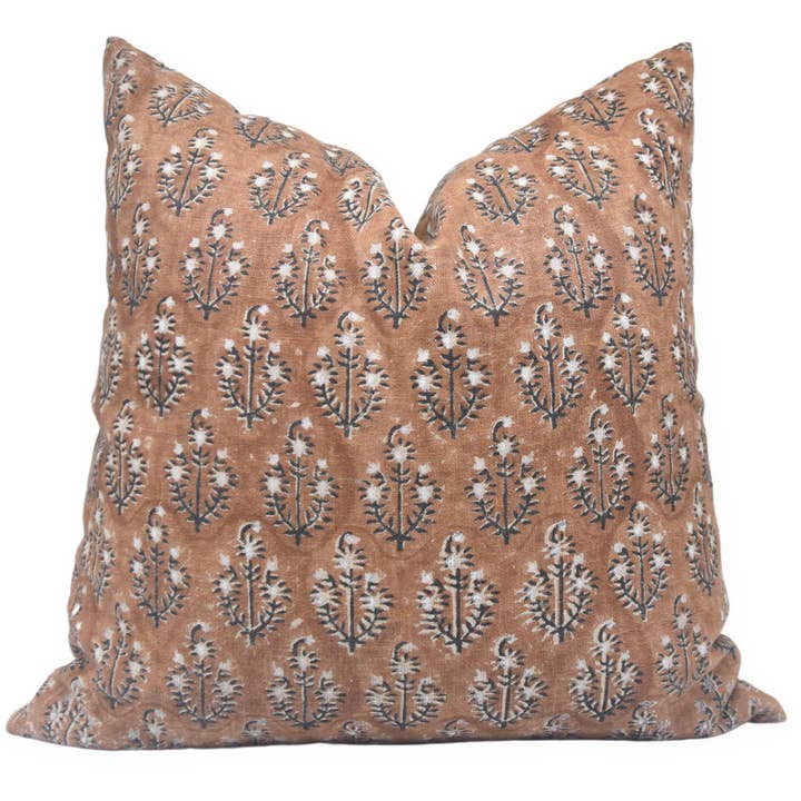 Interior Block Design Thick Linen Pillow Cover -Neel Gagan for wholesale by Fabdivine