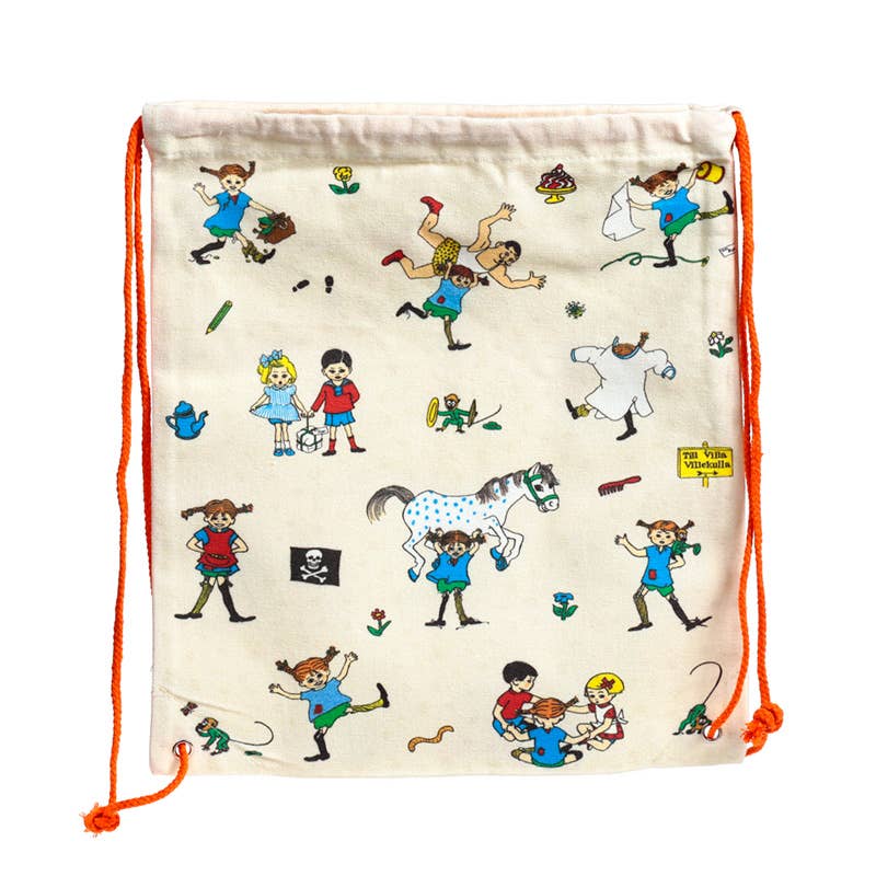 Puckator Ltd - Wholesale Backpack - Kids - Pippi Longstocking Canvas Drawstring Bag1