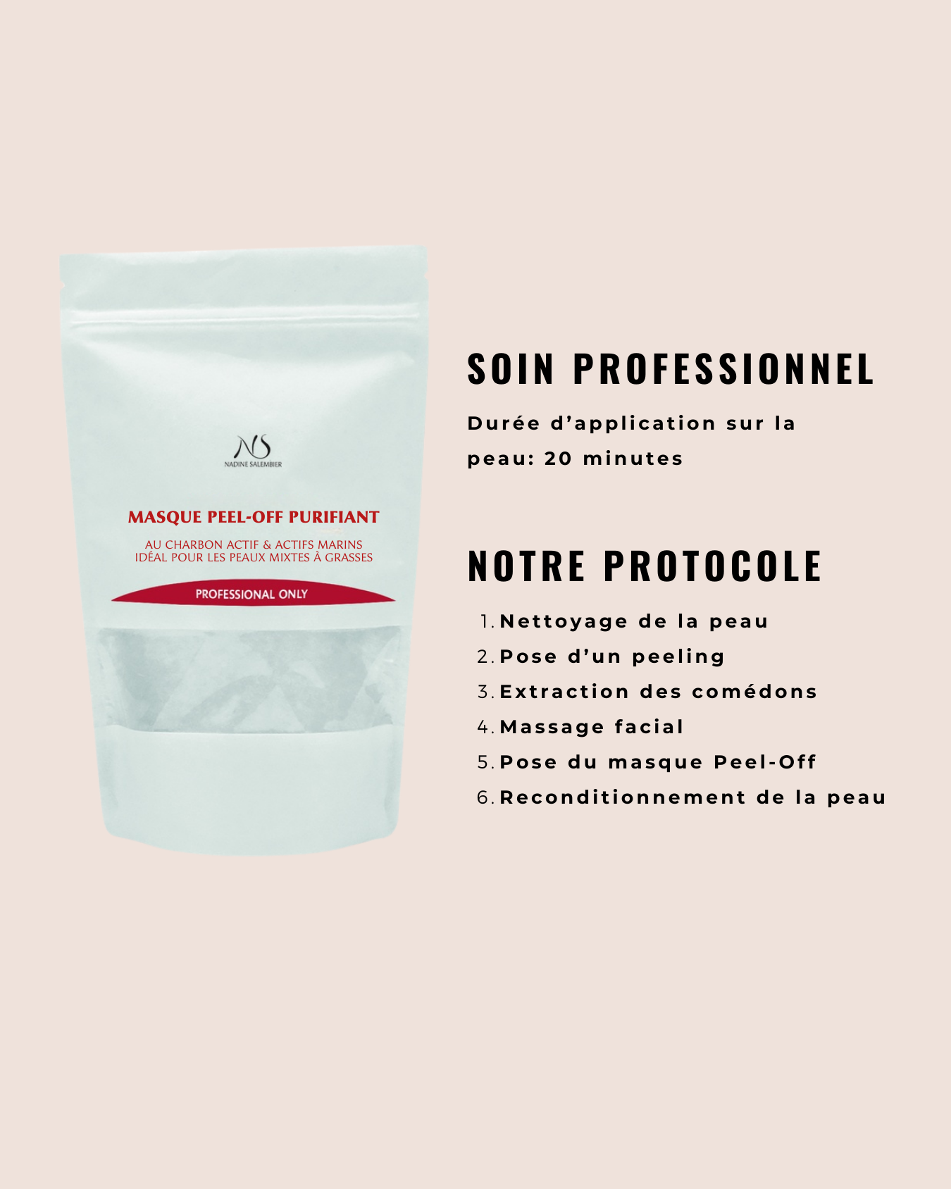 Nadine Salembier - Wholesale Gezichtsmasker - [PRO] Zuiverend Peel-Off Masker - Met actieve kool4