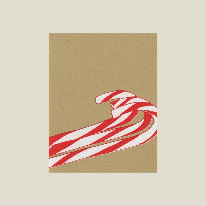 Candy cane card for wholesale by Kinaloon