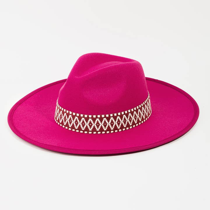 Collections by Fame Accessories - Wholesale Fedora - Women's - Boho Braided Band Fedora Hat3