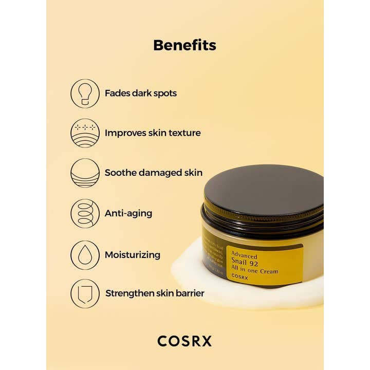M2GO - Venta al por mayor Cremas/geles para los ojos - Crema todo en uno COSRX Advanced Snail 92 100 g