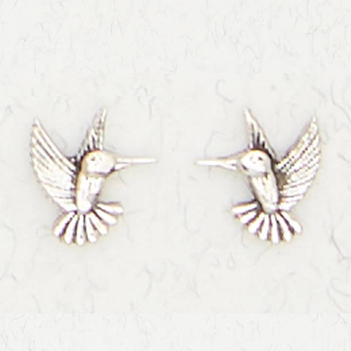 Boucles d'oreilles en argent sterling - Colibri pour la vente par Nirvana LLC