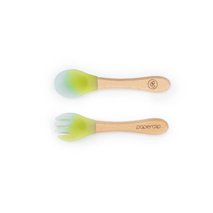 Color Changing Spork & Spoon Set for wholesale by Paperclip