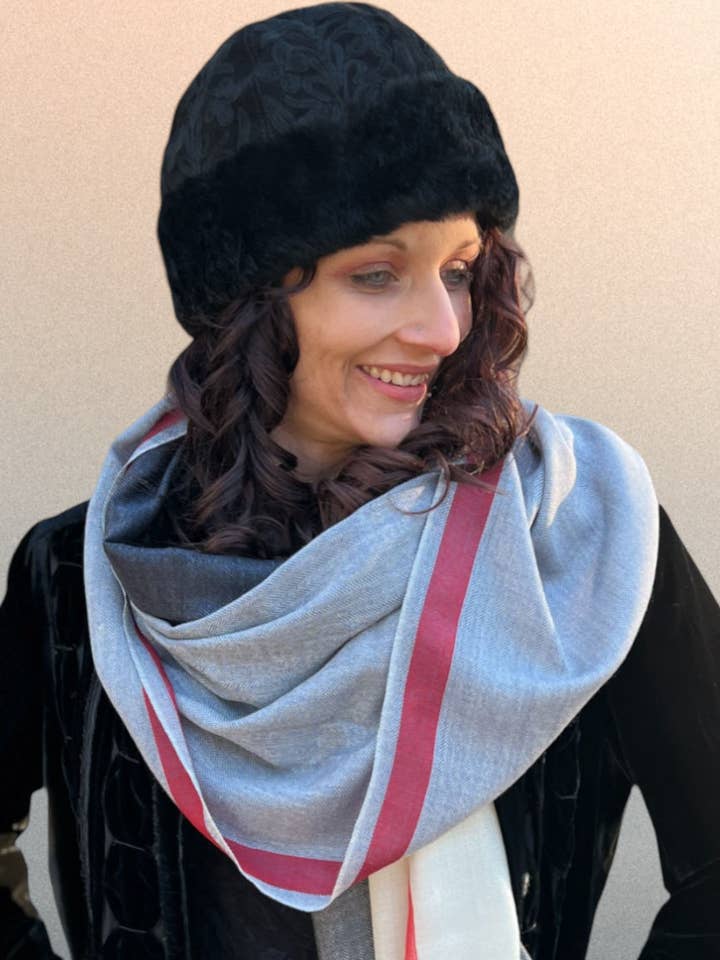 Handmade Black Suede Embroidered Cap/Hat for wholesale by Rayz Intl