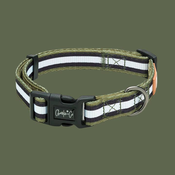 Adjustable Dog Collar, Barky Khaki for wholesale by Charlie & Co