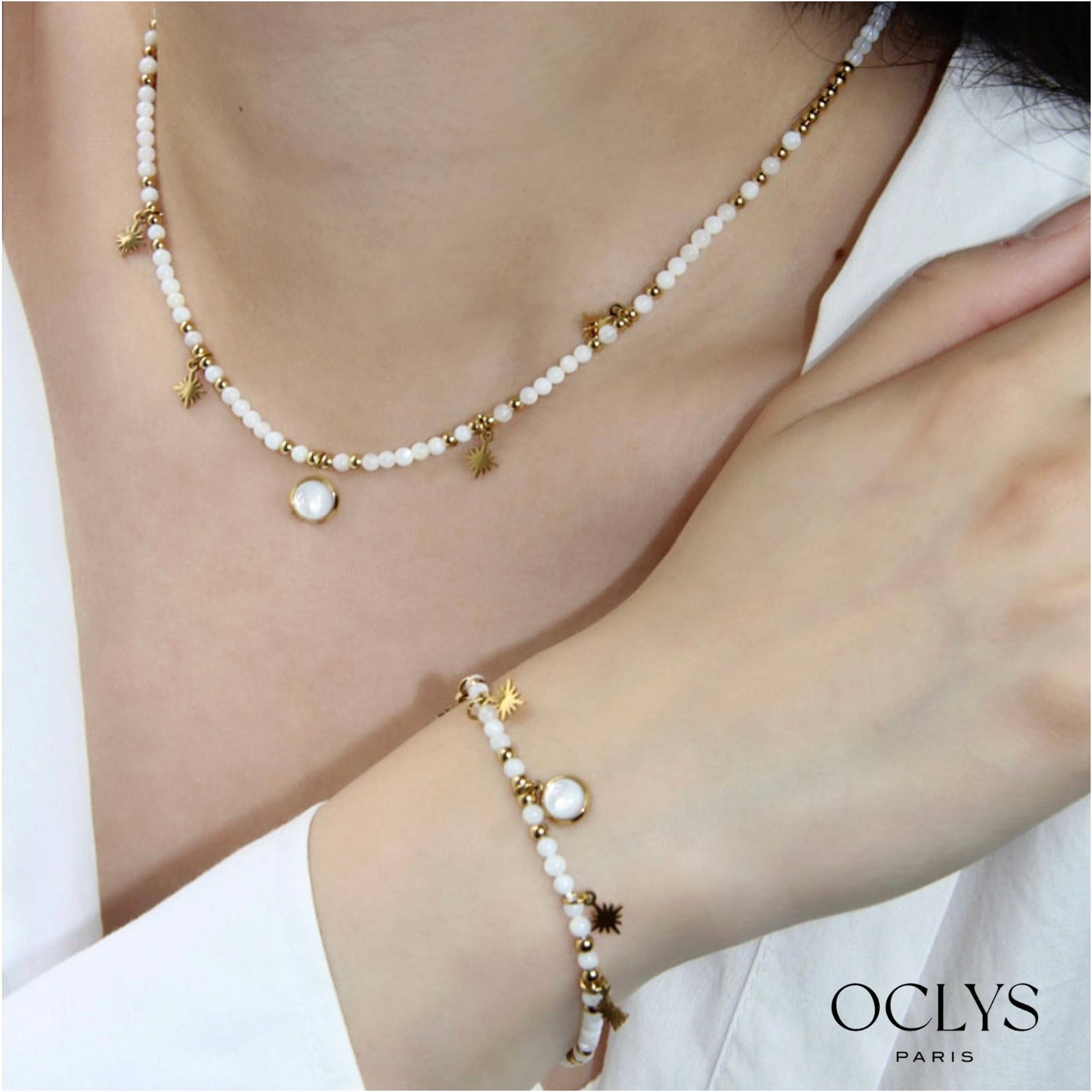 Oclys – wholesale Pärlarmband – Armband i rostfritt stål med Cici-stenar5