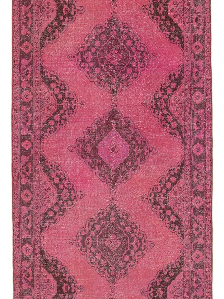 Tapete Corredor Turco Rosa Tingido em Excesso 5x13 - 21734 por atacado de RUG N CARPET