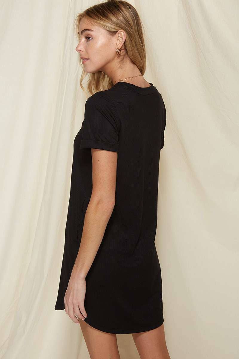 mittoshop - Wholesale Dress - Women's - RIB ROUND NECK TEE DRESS8