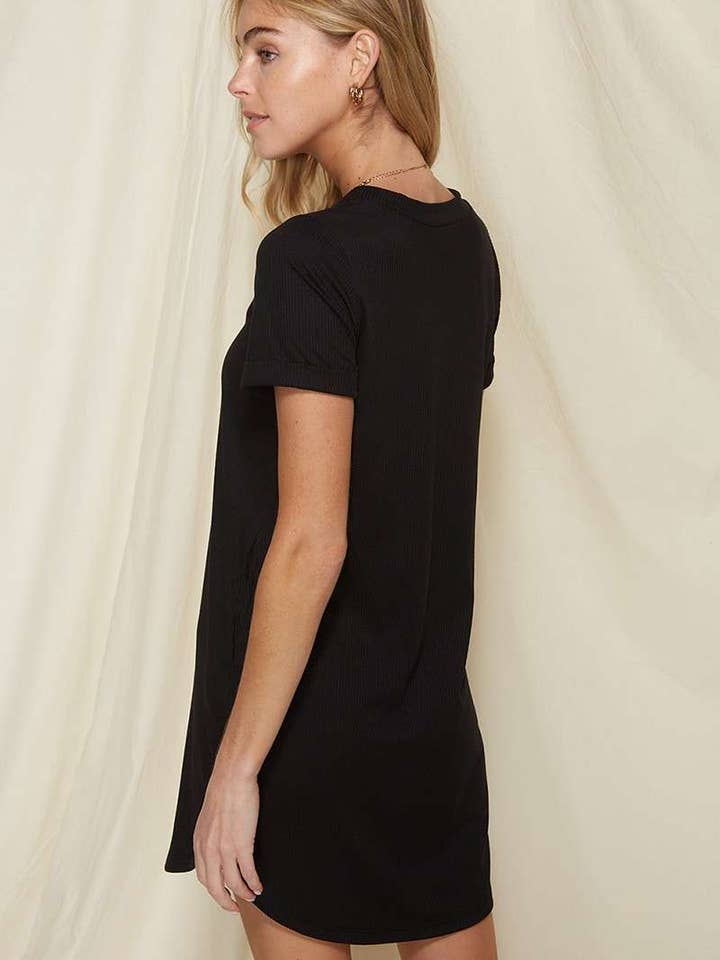 mittoshop - Wholesale Dress - Women's - RIB ROUND NECK TEE DRESS8