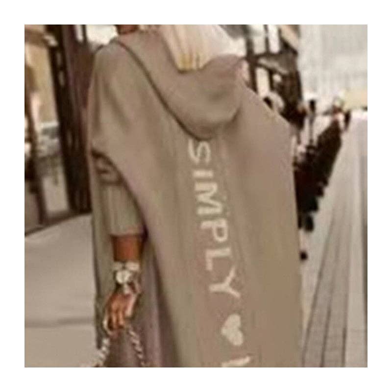 FurDecoration - Wholesale Hoodie - Women's - Loose Mid-Length Hooded Printed Sweater5