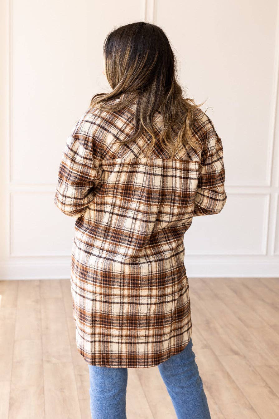 Marron Robe en flanelle Toasty Timber en vente sur Faire3