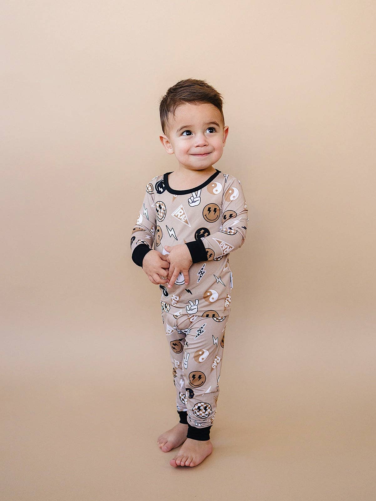 Lucky Panda Kids - Wholesale Lounge Set - Kids - Bamboo Two Piece Set | Latte Rad Vibes3