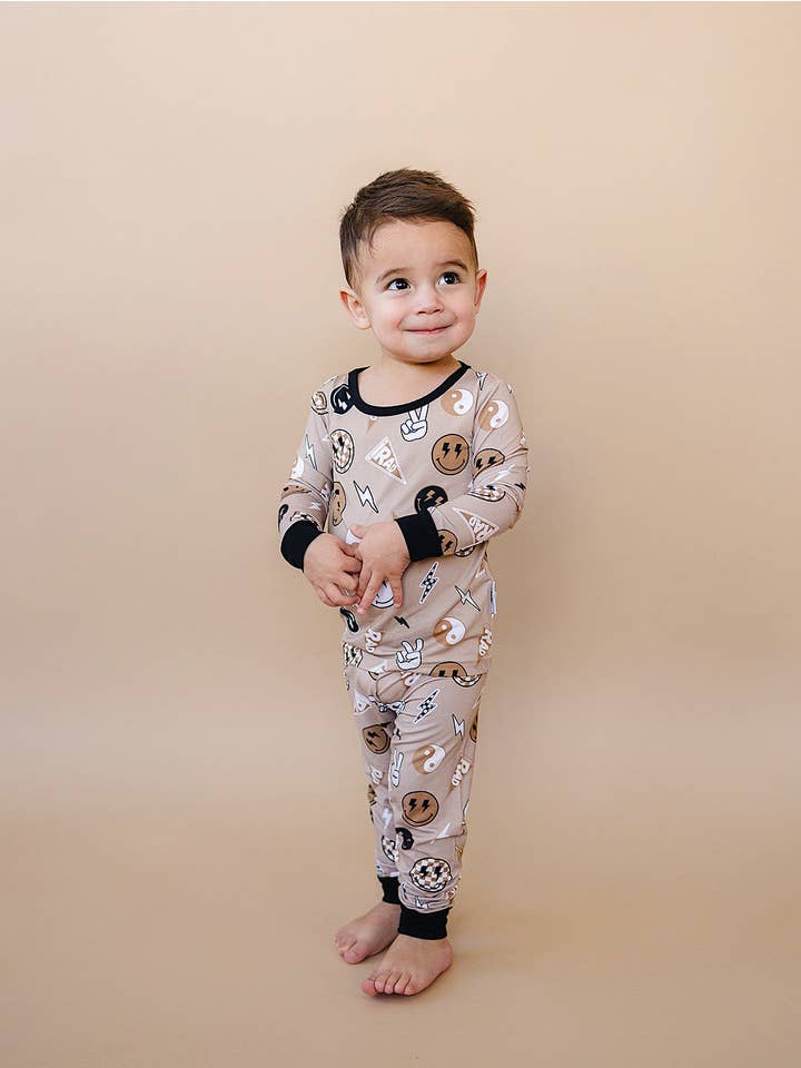 Lucky Panda Kids - Wholesale Lounge Set - Kids - Bamboo Two Piece Set | Latte Rad Vibes3