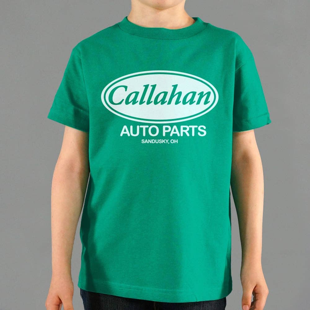 Kelly Green Callahan Auto Parts Kids' T-Shirt for wholesale on Faire0