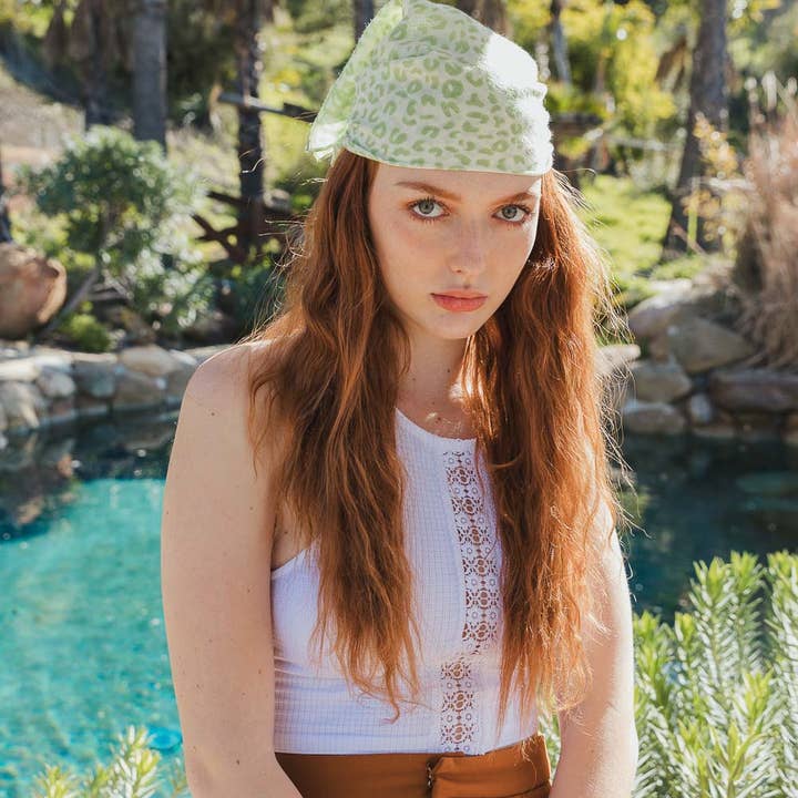 Leto Accessories - Wholesale Bandana - Women's - ๐ Cheetah Print Bandana in Rust, Lime Mustard, Black1