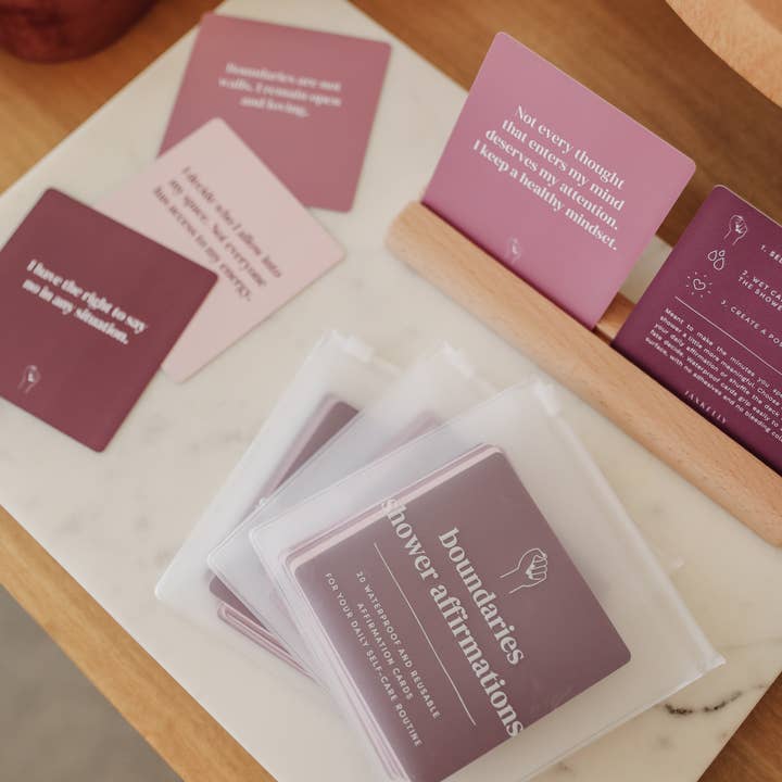 JaxKelly - Wholesale Bath & Body Set - Shower Affirmationâ„¢ Cards - Boundaries