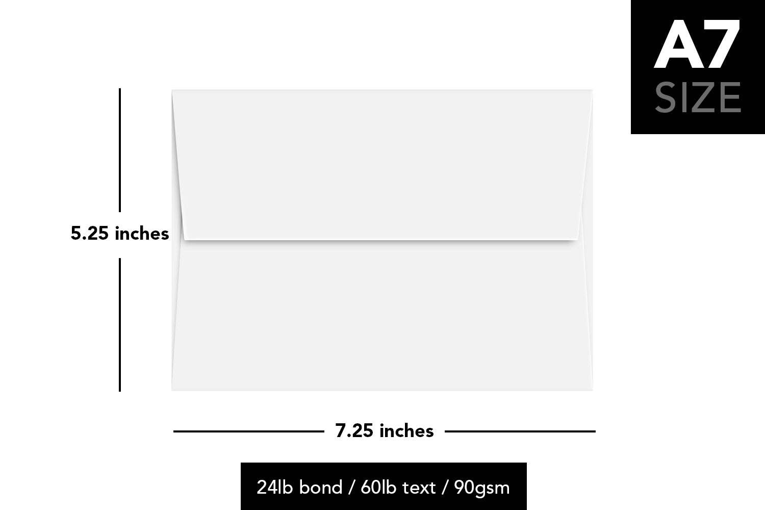 Fine Cardstock - Wholesale Envelopes - A7 Square Flap Colored Invitation Envelopes – 250 Per Pack25