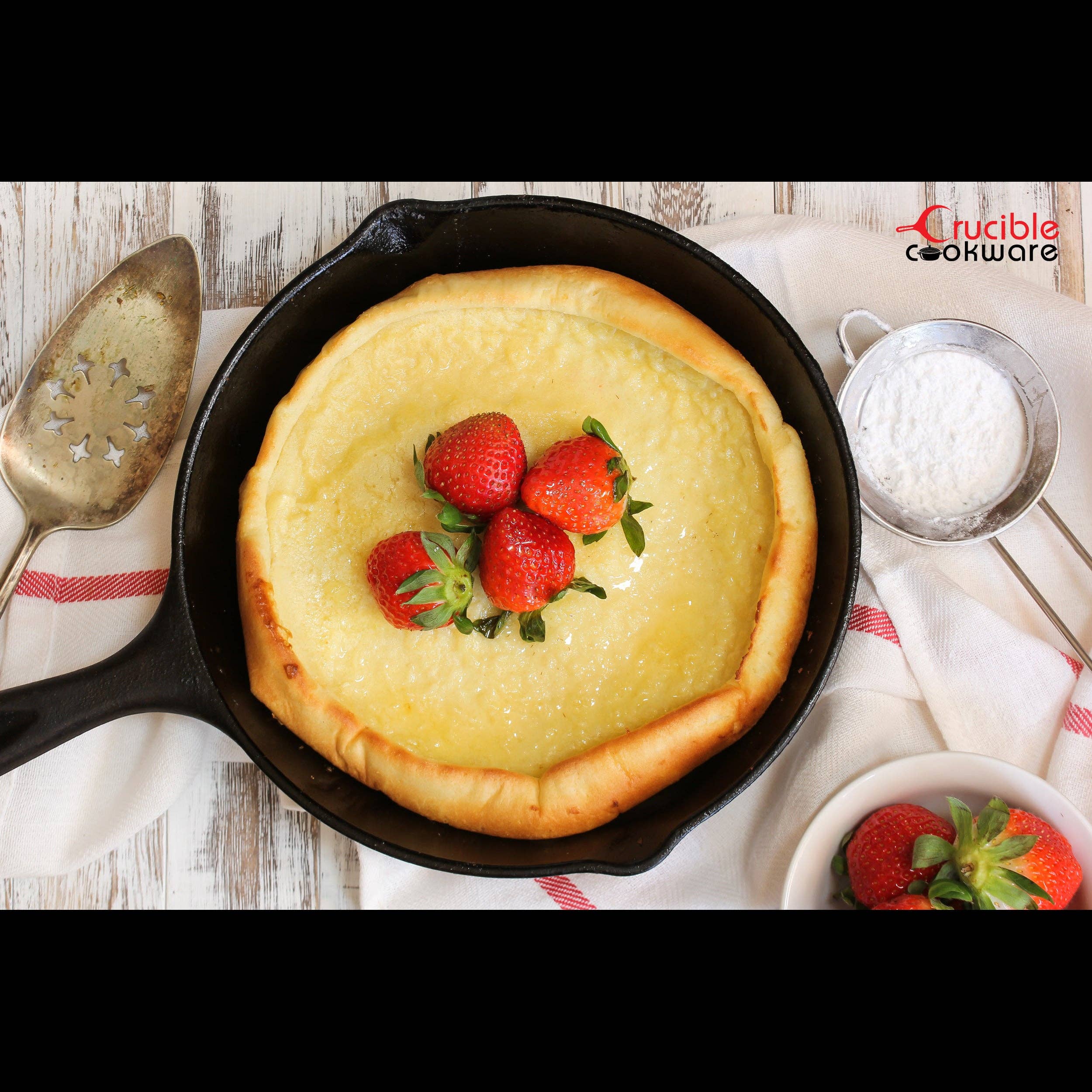 Crucible Cookware - Venta al por mayor Sartenes de hierro fundido - Juego de 4 sartenes de hierro fundido en diferentes tamaños5