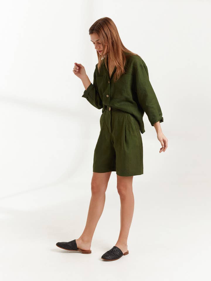 Chemise en lin Rosemary pour la vente par Love and Confuse