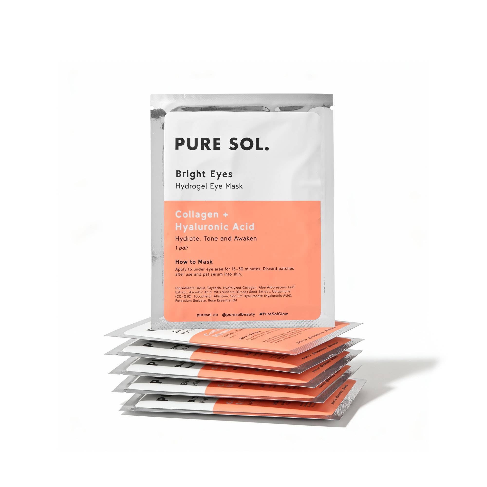 PURE SOL. - Wholesale Eye Treatment Mask - Bright Eyes Collagen Eye Mask - Single Sachet16
