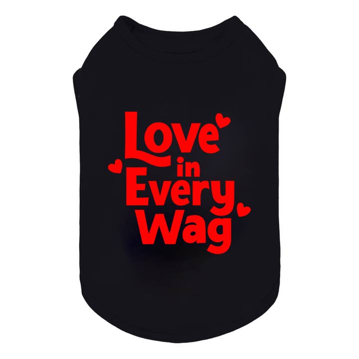 Love in Every Wag Dog Shirt for wholesale by Fitwarm