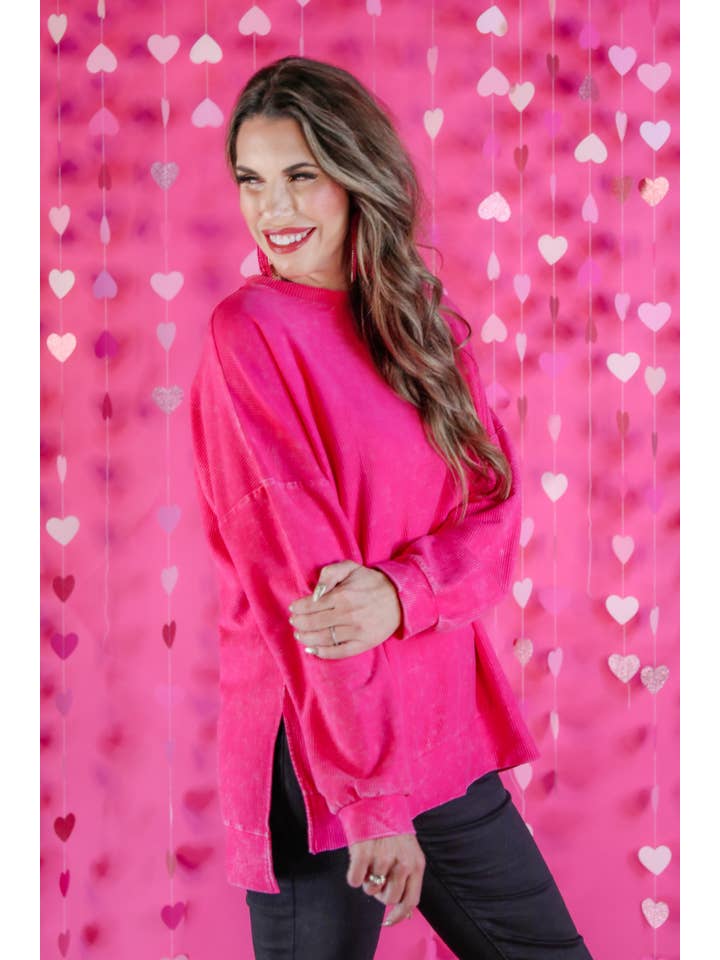 Jess Lea - Wholesale Sweatshirt - Women's - Alexis Corded Vintage Pullover