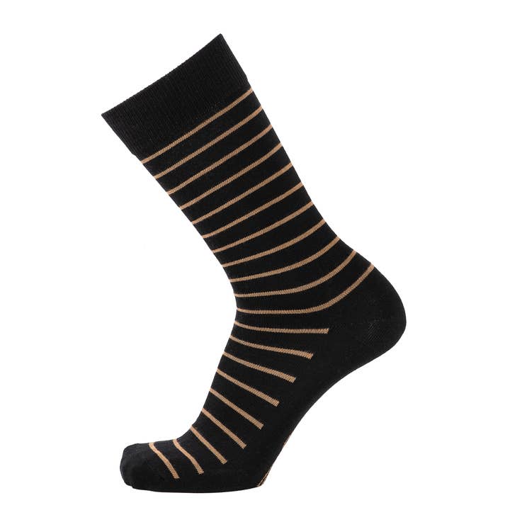 The Armor-lux x Maison Broussaud sailor shirts - men's socks - black mocha wool for wholesale by Maison Broussaud