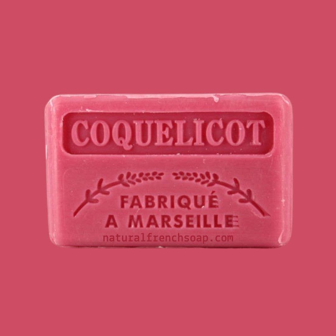 French Soap Wholesale - Vente Pains de savon - Savon français en gros de coquelicot sauvage 125g