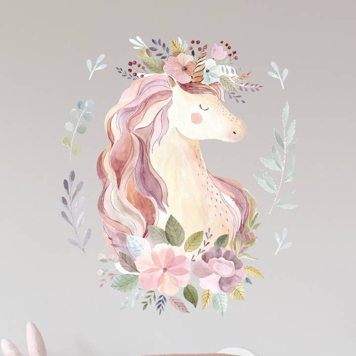 Magisk enhjørning V251 vægklistermærke for engroshandel hos WANDKIND