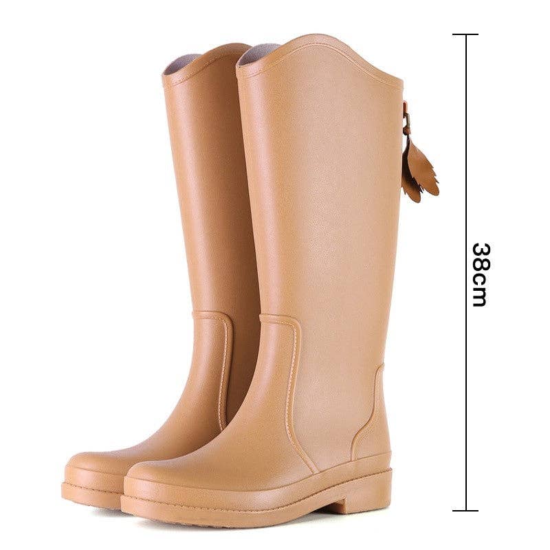 Mirazshoes WholeSale - Wholesale Rain Boots - Women's - Multicolor Solid Color Irregular High Rubber Rain Boots2