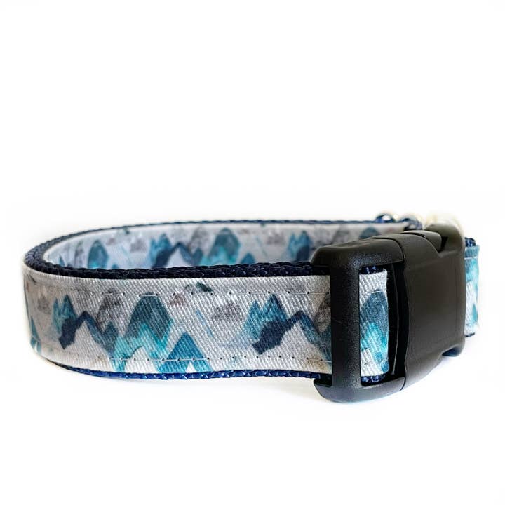 The Katahdin Mountain Dog Collar for wholesale by Sew Fetch Dog Co