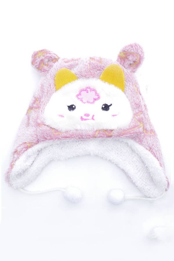Cap Zone - Vendita all'ingrosso Berretto - Bambini - Berretti paraorecchie foderati in pelliccia di peluche per bambini con accento animale4