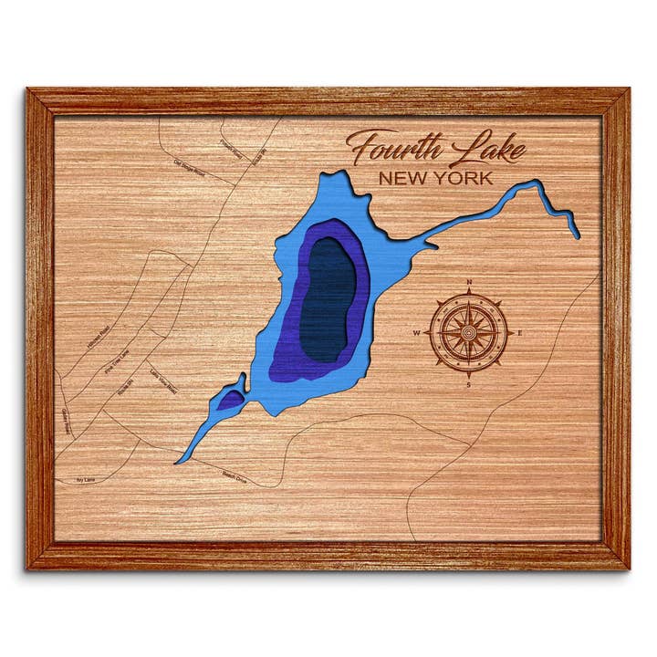 Warren County NY Sødybdekort Vægkunst Dekoration for engroshandel hos Premier Gifts and More