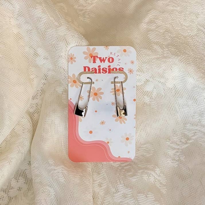 Two Daisies Retail - Wholesale Dangle Earrings - Paperclip Earrings, Gold/Rhodium Plated