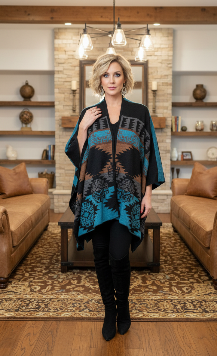 Türkis & Braun RN-902 Tag-zu-Nacht Wendeumhang für den Großhandel auf Faire1