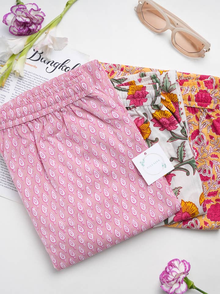 Zillajee - Wholesale Sleepwear Bottom - Women's - Cotton Pajama Pants Women - Floral Whispers11