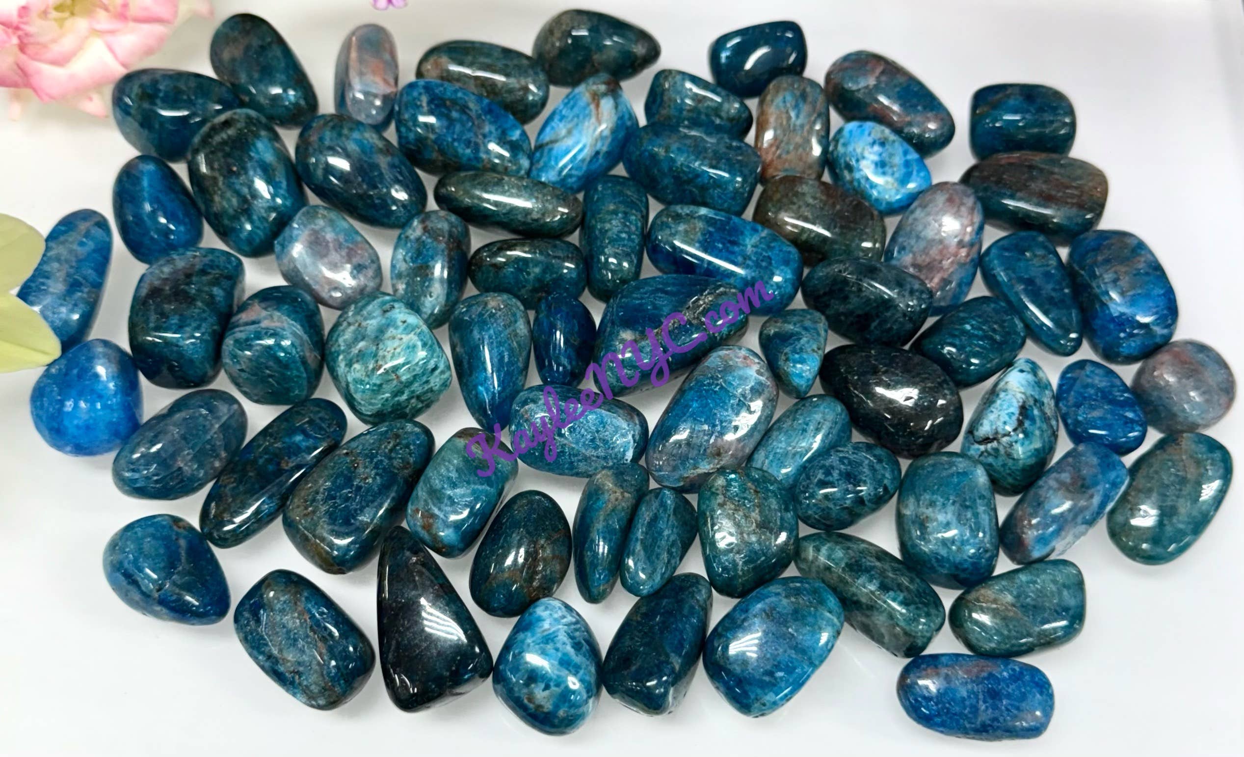 KayleeNYC - Wholesale Spiritual Stone/Crystal - 2 Lbs Natural Apatite Tumble Healing Energy1