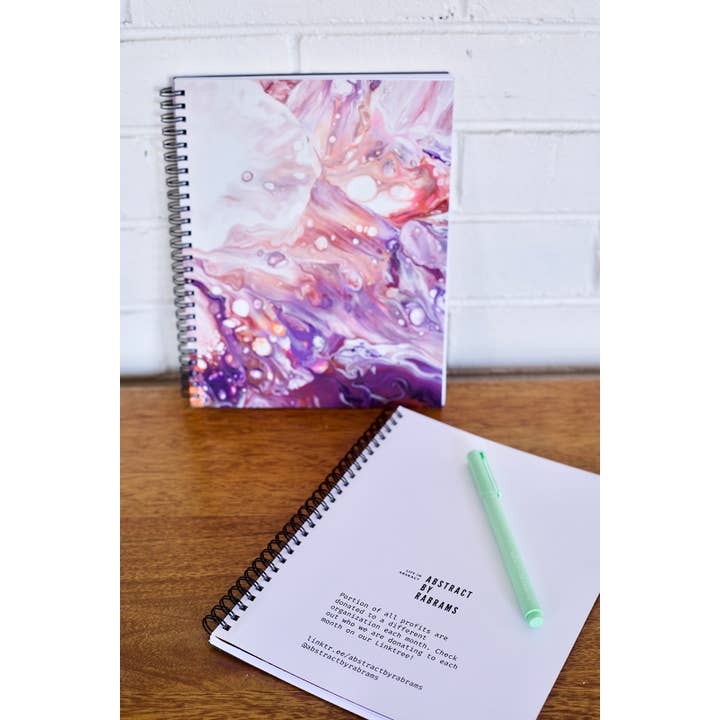 AbstractbyRabrams - Wholesale Notebook - Orange, Purple, Pink Softcover Blank Sketchbook - 7x9