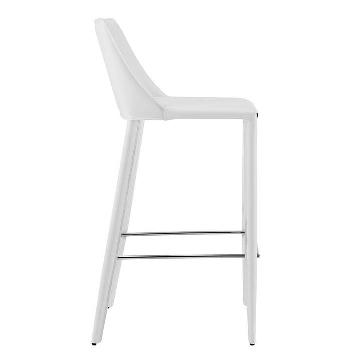 HomeRoots - Wholesale Stool - Rich White Faux Leather Bar Stool2